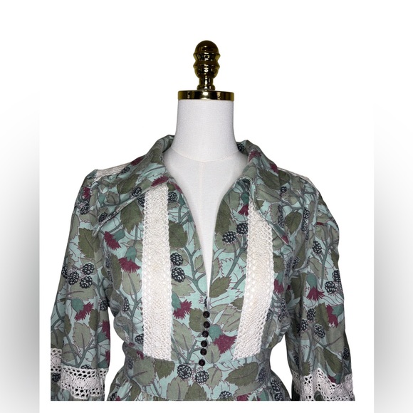 Vintage Handmade BlackBerry & Lace Blouse - Picture 3 of 16